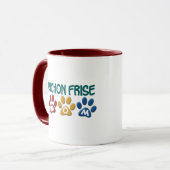 BICHON FRISEのお母さんの足のプリント マグカップ (正面左)