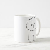 Bichon Friseのかわいい犬 コーヒーマグカップ (正面右)
