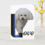 Bichon Friseのギフト カード (黄色い花)