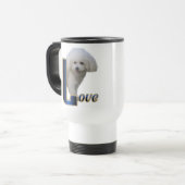 Bichon Friseのギフト トラベルマグ (正面左)