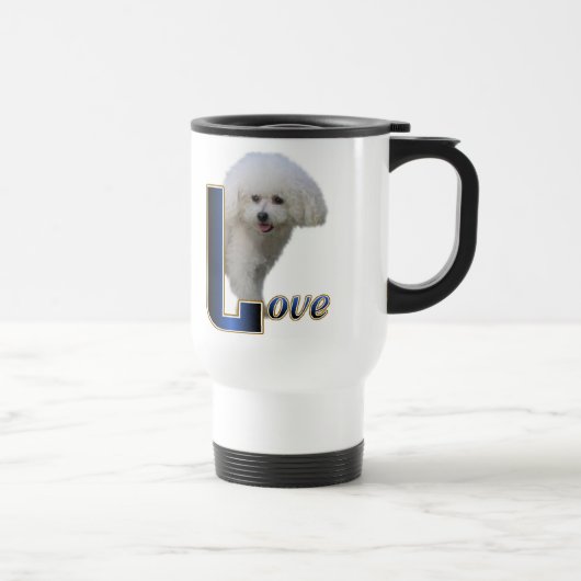 Bichon Friseのギフト トラベルマグ (右)
