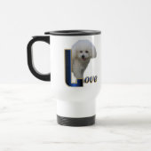 Bichon Friseのギフト トラベルマグ (左)