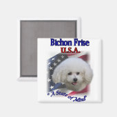 Bichon Friseのギフト マグネット (正面/裏面)