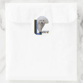 Bichon Friseのギフト ラウンドシール (バッグ)