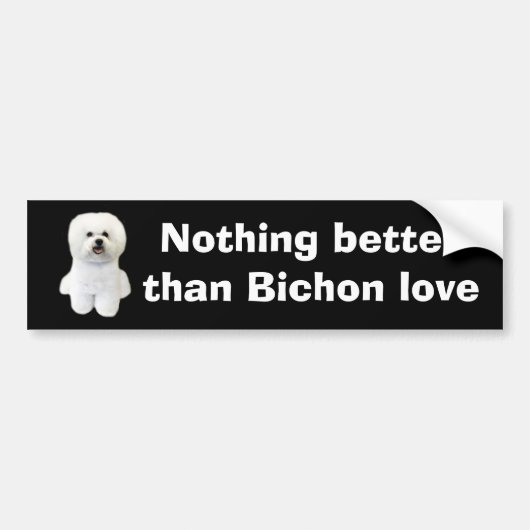 Bichon Friseのバンパーステッカー バンパーステッカー (正面)