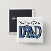 Bichon Friseのパパ 缶バッジ (正面&裏面)