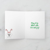 Bichon Friseのメリークリスマスカード シーズンカード (内部)