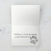 Bichon Friseの図解入りの、写真付きのなバースデー・カード カード (内部)