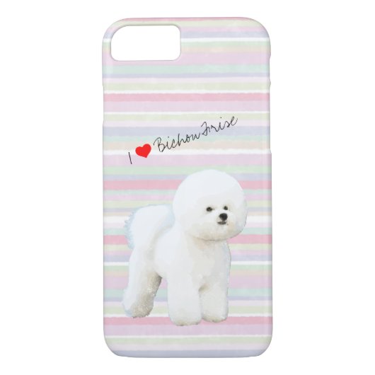 Bichon Friseの図解入りの、写真付きのな携帯電話の箱 Case-Mate iPhoneケース (裏面)