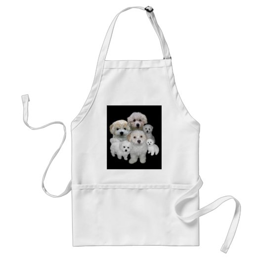 Bichon Friseの子犬のエプロン スタンダードエプロン (正面)