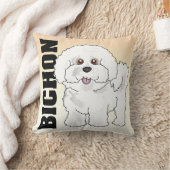 Bichon Friseの枕 クッション (ブランケット)