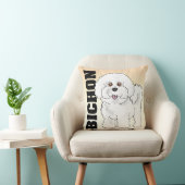 Bichon Friseの枕 クッション (椅子)