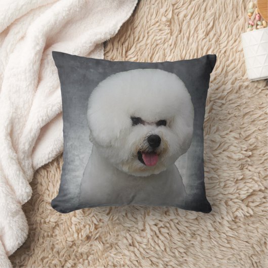 Bichon Friseの枕 クッション (ブランケット)