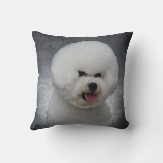 Bichon Friseの枕 クッション (裏面)