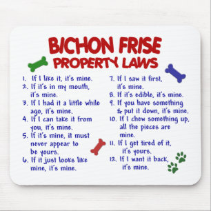 BICHON FRISEの特性の法律2 マウスパッド