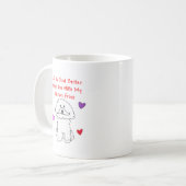 Bichon Friseの生命はちょうどよりよいマグです コーヒーマグカップ (正面左)