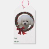 Bichon Friseクリスマスギフトタグ ギフトタグ (正面)