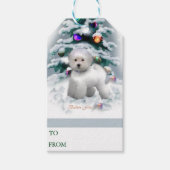 Bichon Friseクリスマスギフトタグ ギフトタグ (正面)
