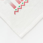 Bichon Friseクリスマスツリー装飾ドッグ恋人 フリースブランケット (角)