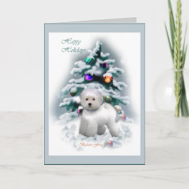 Bichon Friseクリスマスプレゼント シーズンカード