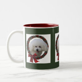 Bichon Friseクリスマスプレゼント ツートーンマグカップ