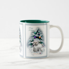 Bichon Friseクリスマスプレゼント ツートーンマグカップ