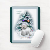 Bichon Friseクリスマスプレゼント マウスパッド (マウス)