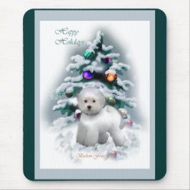 Bichon Friseクリスマスプレゼント マウスパッド