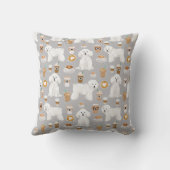 BIchon Friseコーヒードッグ枕 クッション (裏面)