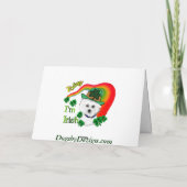 Bichon Friseセントパトリック日 カード (裏面)