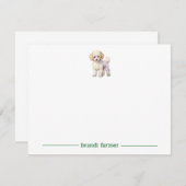 Bichon Friseノートカパーソナライズされたード ノートカード (正面/裏面)