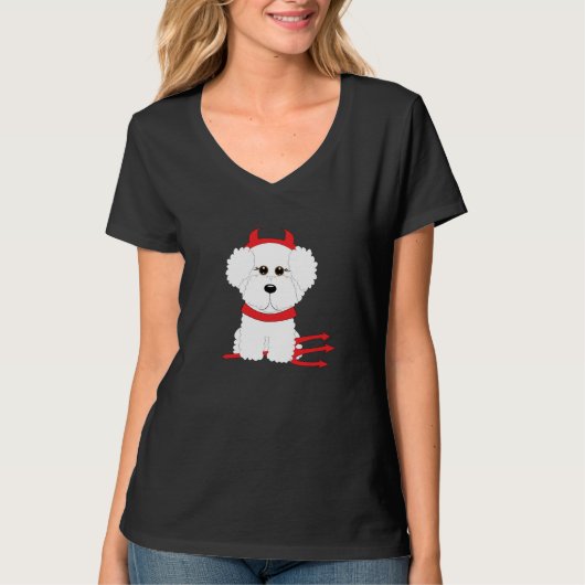 Bichon Friseハロウィンの海兵隊員 Tシャツ (正面)