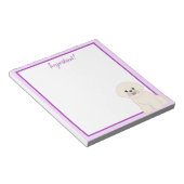 Bichon Friseメモ空白の帳 ノートパッド (アングル)