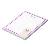 Bichon Friseメモ空白の帳 ノートパッド (回転)