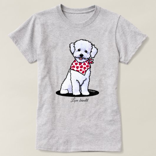 Bichon FriseライトTシャツ Tシャツ (デザイン正面)