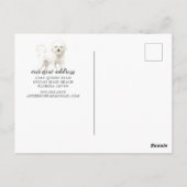 Bichon Frise引越し案内はがき ポストカード (裏面)