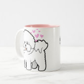 Bichon Frise愛 ツートーンマグカップ (正面左)