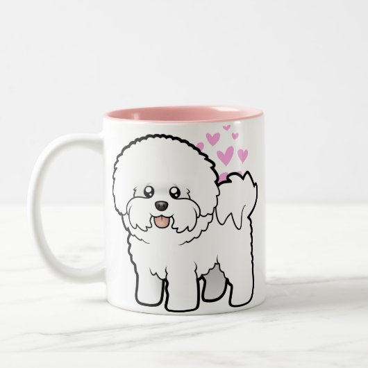 Bichon Frise愛 ツートーンマグカップ (左)