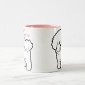 Bichon Frise愛 ツートーンマグカップ (中央)