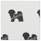 Bichon Frise愛 ファブリック (クローズアップ)