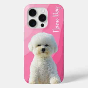 Bichon Frise犬の名前を電話のケースに変更 iPhone 15 Proケース