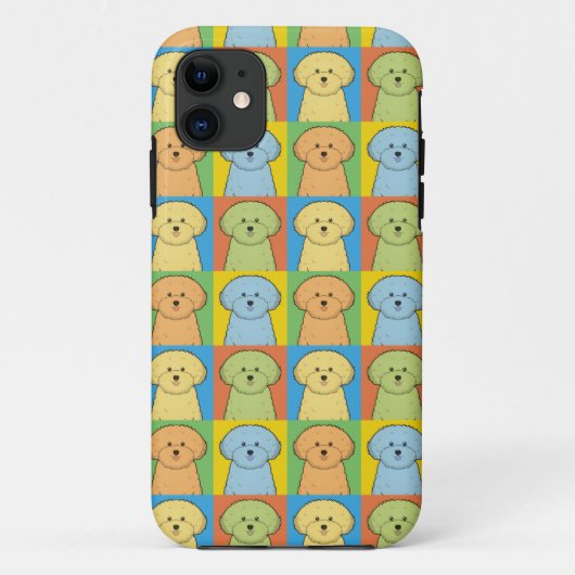 Bichon Frisé犬の漫画の破裂音芸術 Case-Mate iPhoneケース (裏面)