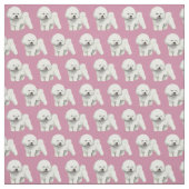 Bichon Frise犬の芸術の生地 ファブリック (見本)