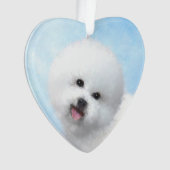 Bichon Frise絵画's – かわいいオリジナルドッグアート オーナメント (正面)