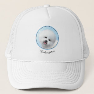 Bichon Frise絵画's – かわいいオリジナルドッグアート キャップ