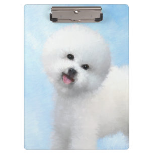 Bichon Frise絵画's – かわいいオリジナルドッグアート クリップボード