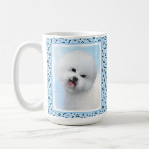 Bichon Frise絵画's – かわいいオリジナルドッグアート コーヒーマグカップ