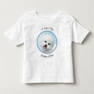 Bichon Frise絵画's – かわいいオリジナルドッグアート トドラーTシャツ