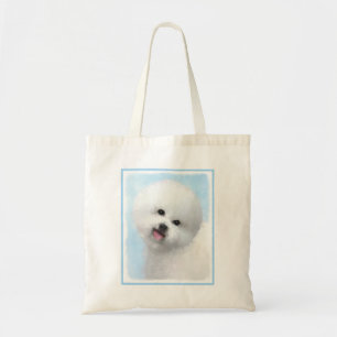 Bichon Frise絵画's – かわいいオリジナルドッグアート トートバッグ