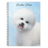 Bichon Frise絵画's – かわいいオリジナルドッグアート ノートブック (正面)